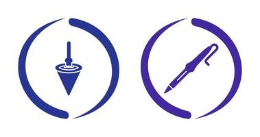 Plumb Bob and Soldering Icon vector