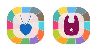 Locket and Bib Icon vector