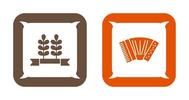 Accordion a d Wheat Icon vector