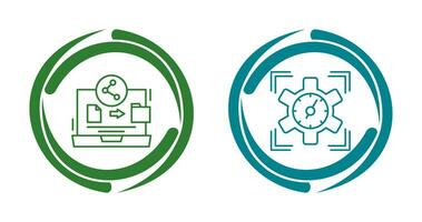 File Share and SEO Performance Icon vector