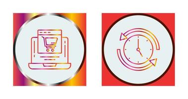 Add to Cart and Run time Icon vector