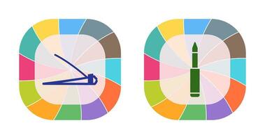 Nailcutter and  Eyeliner Icon vector