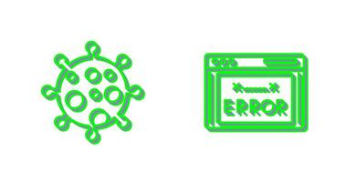 virus y error código icono vector