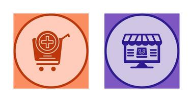 Add to Cart and Online Shopping Icon vector