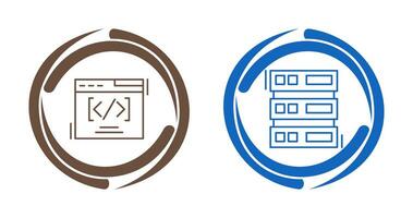 Web Coding ND Server Icon vector