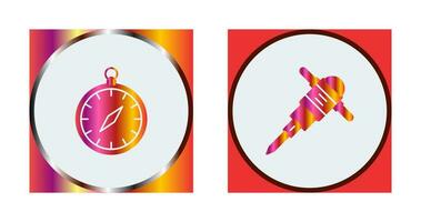 Compass and Drilling Icon vector