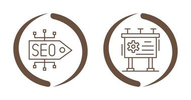 SEO Tag and Advdertisement Icon vector