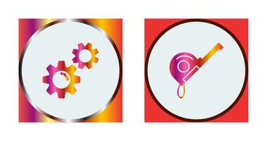 Gears and Roulette Icon vector