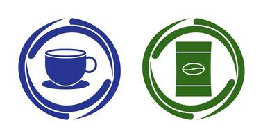 té y café paquete icono vector