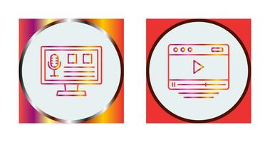 Podcast and Internet Icon vector