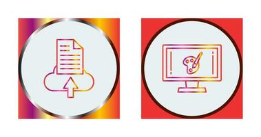 File Upload and Art Icon vector