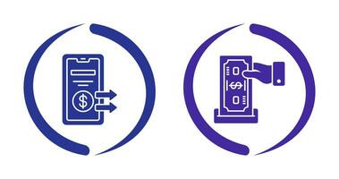 Deposit and Transfer Icon vector