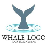 Logo image design illustration of a whale. vector