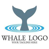 logo imagen diseño ilustración de un ballena. vector