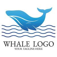 logo imagen diseño ilustración de un ballena. vector