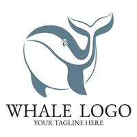 logo imagen diseño ilustración de un ballena. vector