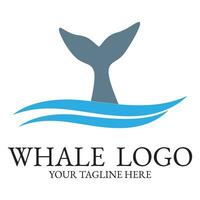 logo imagen diseño ilustración de un ballena. vector