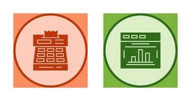 Statistics and Checkout Icon vector