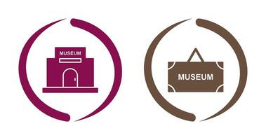 Museum Building and Museum Icon vector