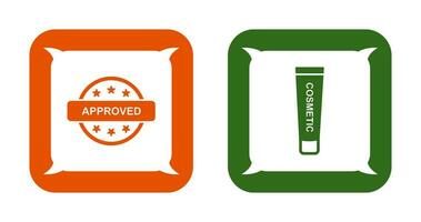 Approved and Creem Icon vector