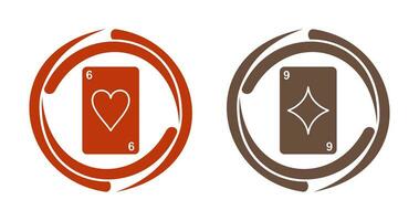 heart cards and diamonds card Icon vector