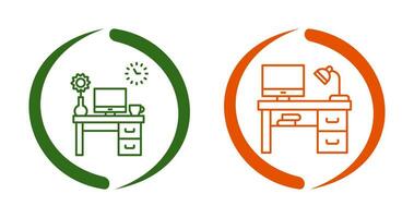 Work Table and Workplace Icon vector