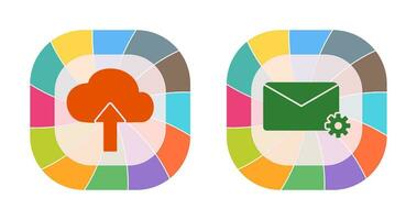 Upload to Cloud and Message Settings Icon vector