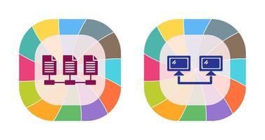 Connectesd Systems and Network Files Icon vector