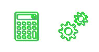 Calculator and Setting Icon vector