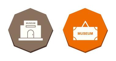 Museum Building and Museum Icon vector