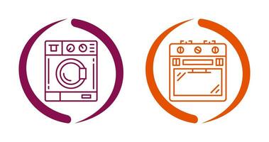 Washing Machine and Stove Icon vector