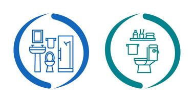 Bath and Toilet Icon vector