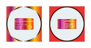 Debit Card and Voucher Icon vector