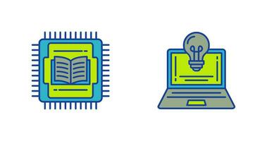 Cpu and Lamp Icon vector