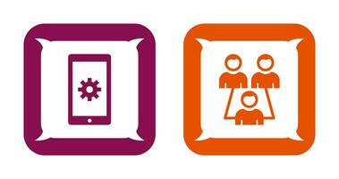 Network Settings and Connected Users Icon vector