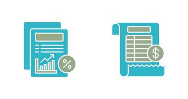 Report and Bill Icon vector