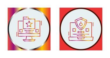 Favourite Folder and Protection Icon vector