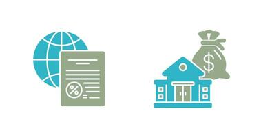 Global and Mortgage Icon vector