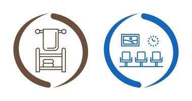 Towel and Seats Icon vector