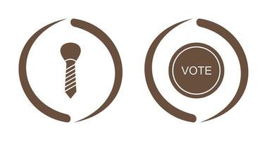 Tie and Vote Link Icon vector