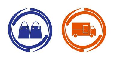 shipment and shopping bag Icon vector