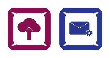 Upload to Cloud and Message Settings Icon vector