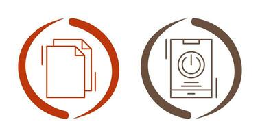 Copy and Power Icon vector