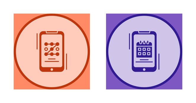 modelo código y calendario icono vector