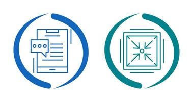 Chat and Minimize Icon vector