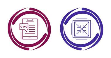 Chat and Minimize Icon vector