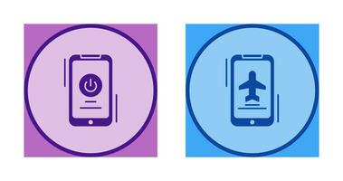 Power Button and Airplane Icon vector