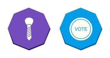 Tie and Vote Link Icon vector
