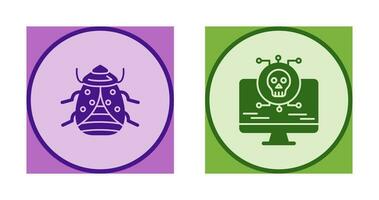 Bug and Virus Icon vector