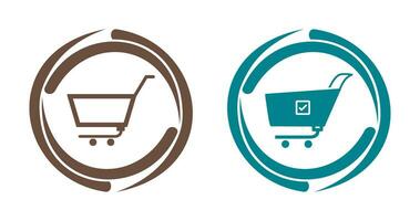 empty cart and confirm order  Icon vector